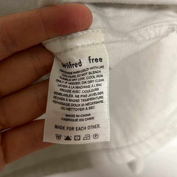 Aritzia Wilfred cream zenith chore jacket sz xs xsmall preloved - Picture 4 of 5